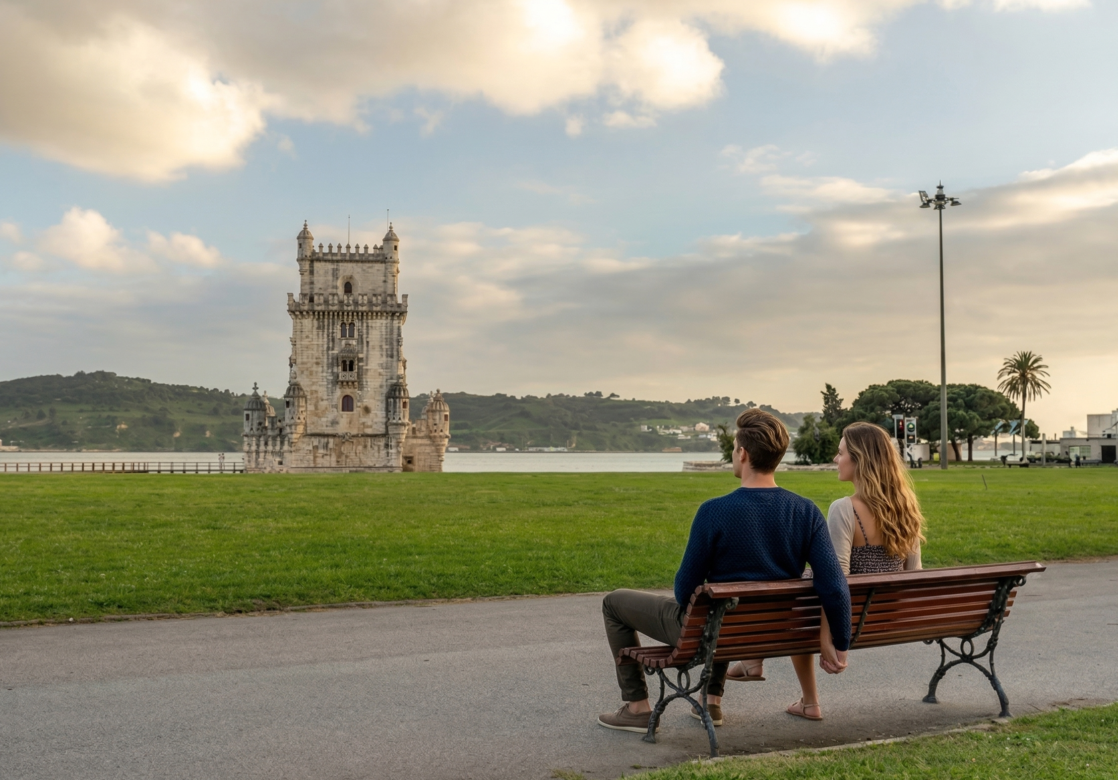 Casal na Torre de Belém